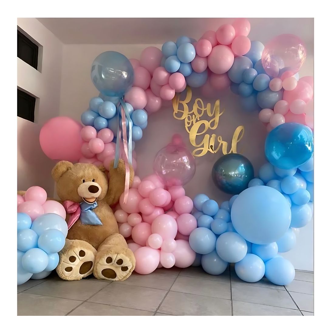 Decoración con Aro de Globos para Revelación de Género - Sweet Surprise Boutique