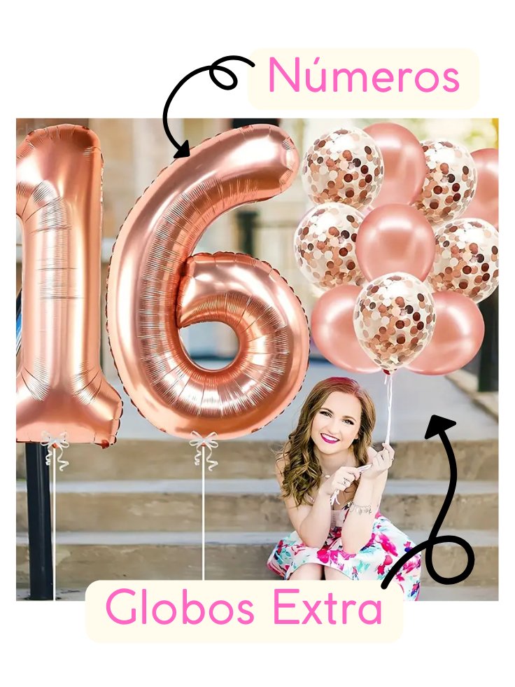 Globos de edad jumbo con helio - Sweet Surprise Boutique